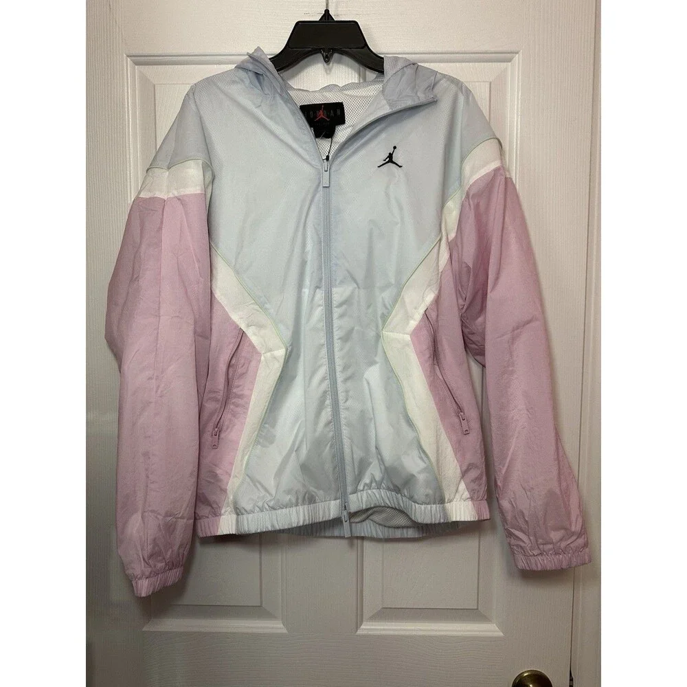Jordan Essentials Draft Jacket Men’s Size (M) Pink/Blue HF9333-472 NEW